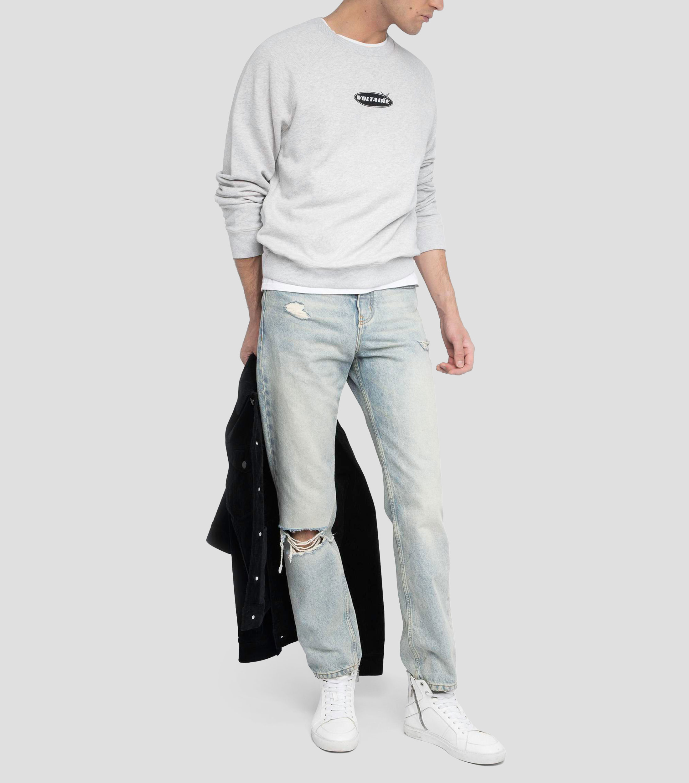 Sudadera jaspeada Hombre